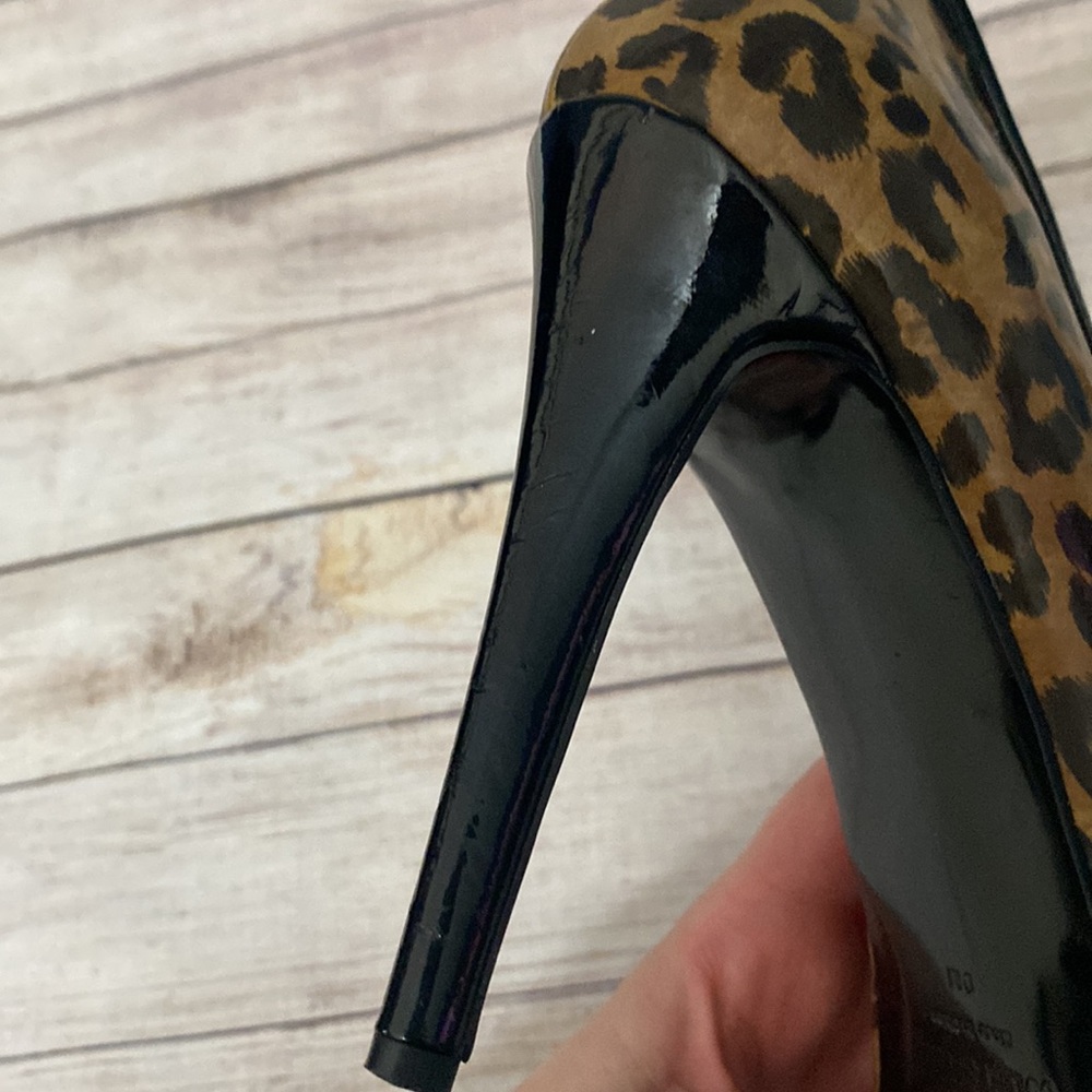 Colin Stuart Leopard Print Open-Toe High Heels - image 5